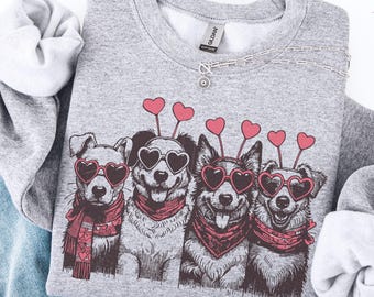 Valentinstag Hundeliebhaber Sweatshirt Coquette Hundebesitzer Shirt Valentinstag Shirt Hundemutter Geschenk Valentinstag Shirt Hundeliebhaber Geschenk