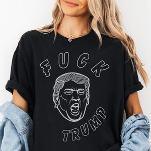 F Trump T-Shirt Anti-Trump Shirt Anti Maga Shirt No Kings in America T-Shirt Protest Shirt Liberal Shirt Democracy Tee Patriotic Tee