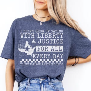 Liberty and Justice For All Shirts Human Rights TShirt 4th of July Equality Sweatshirt Pledge Of Allegiance Shirt Resist DEI Tee Shirts