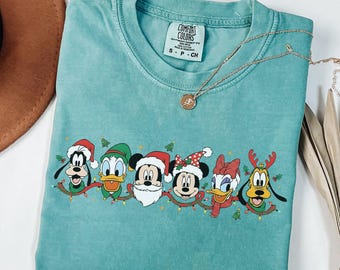 Comfort Colors® Disney Christmas Tee Mickey’s Very Merry Christmas Party Shirt Mickey & Friends Christmas Tee Disneyland Family Holiday Tee
