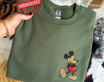 Embroidered Disney Shirt Mickey Mouse Minnie Mouse Disney Trip Embroidery Shirt Disney World Disney Vacation Matching Shirts