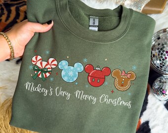Disney Christmas Sweatshirt Mickey’s Very Merry Christmas Party Shirt Mickey & Friends Christmas Shirt Disneyland Family Holiday Sweater