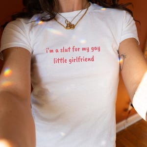 Lesbian Baby Tee Y2K Baby Tee Funny Gay Shirt Femme Lesbian Pride Shirt LGBTQ Baby Tee Sapphic Gift Pride Baby Tee