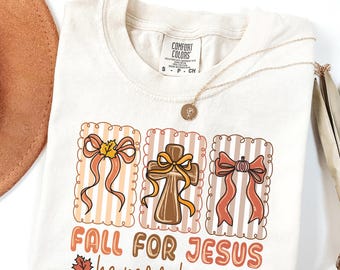 Comfort Colors® Christliches Herbst-Shirt Herbst für Jesus Shirt Herbst Shirt Herbst Vibes Shirt Damen Herbst T-Shirt Herbst Grafik T-Shirt Frauen Herbst Shirt