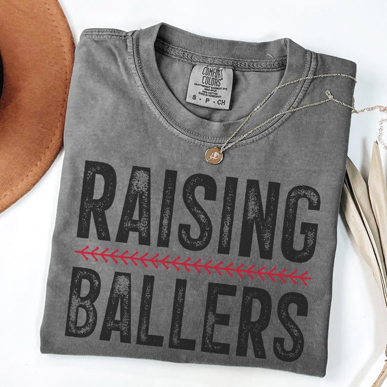 Comfort Colors® Baseball Mom Shirt Raising Ballers Shirt Funny Mama ...