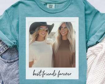 Camiseta con foto personalizada Polaroid vintage, camiseta con foto personalizada, regalo para mejor amigo, regalo de cumpleaños divertido, Comfort Colors®