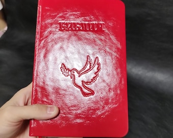 Biblia de cuero personalizada, encuadernación artesanal.
