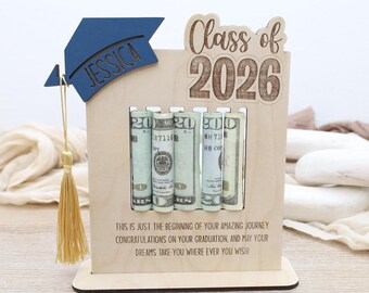 Class of 2026 Money Holder ,Personalized Graduation Gift,Grad Party Gift,High School Senior Gift