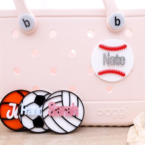 Sports Player Name Bogg Charm, Personalized Sports Theme Name Bogg Charm, Sports Bogg Bag Charm, Custom Bogg Charm, Name Plate for Bogg Bag
