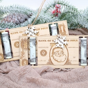 Personalized Christmas Money Holder, Santa Money Holder, Secret Santa Gift, Money Holder Christmas, Gift for Kids, Family, Money Card Gift