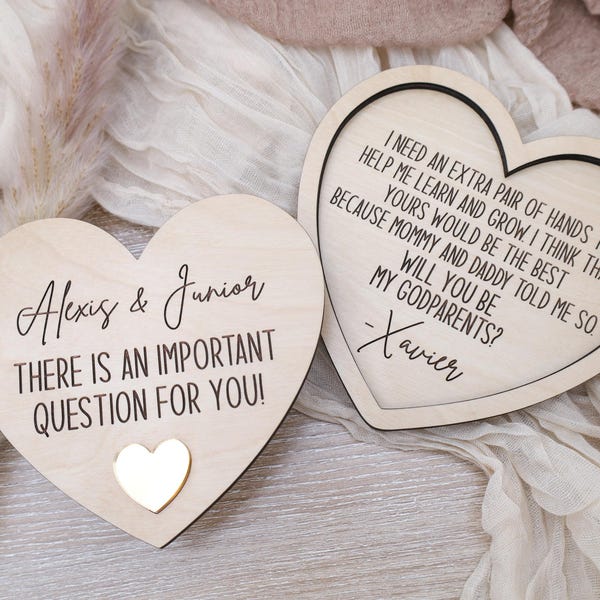 Personalized Godparents Proposal, Will You Be My Godparent, Godparent gift, Baptism Proposal Ideas, Godparent Godmother Godfather Invitation