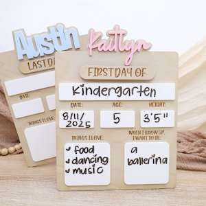 Custom Back to School Sign, Dry Erase Reusable Board for Kids, First and Last Day Milestone Photo Prop, Custom Classroom School Picture Sign