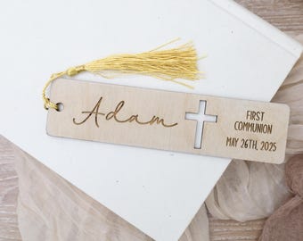 Custom First Communion Bookmark, Personalized Bible Bookmark Gift, Religious Gift for Communion, Communion Keepsake Gift, Communion Favor