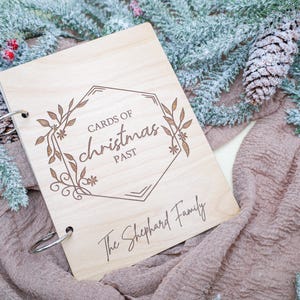 Personalized Christmas Card Holder, Custom Christmas Memory Book, Christmas Cards Book, Christmas Card Keeper, Christmas Card Storage Decor