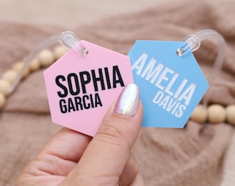 Backpack Tags with Name, Personalized Luggage ID Tag, Travel Accessories, School Name Tags, Bag Tags for Kids and Adults, Back to School Tag