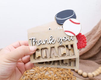 Coach Gift, Thank You Sports Coach Plaque, Hockey Baseball Basketball Cheer Team Gift, End Of Season Appreciation Award, End of Season Gift