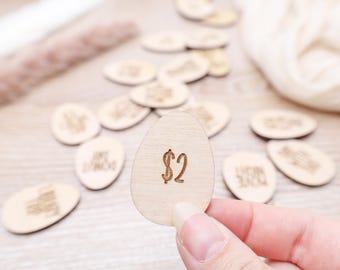Easter Kid Reward Tokens, Wooden Easter Gift Tokens, Activity Tokens, Easter Egg Fillers, Easter Egg Hunt, Easter Egg Stuffers, Set of 25