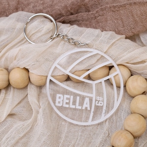 Personalized Volleyball Key Chains, Custom Sports Team Key Ring, Team Gift, Coach Gifts, Volleyball Accessories, Volleyball Team Gifts