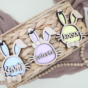 Personalized Easter Basket Tag, Personalized Easter Bunny Tag, Unique Grandkids Easter Gift, Kids Easter Tag,Spring Name Tag,Easter Tag