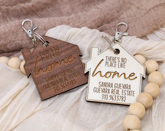 New Homeowner Gift - Real Estate Keychain, Realtor Bulk Gifts, Housewarming Present, Custom Keychain for Clients, Realtor Office Supplies
