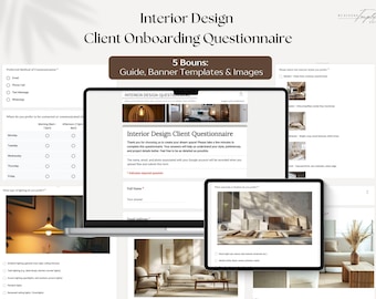 Interior Design Client Questionnaire | Google Forms Template for Designers | Editable Onboarding Form for Interior Projects | Setup Guide