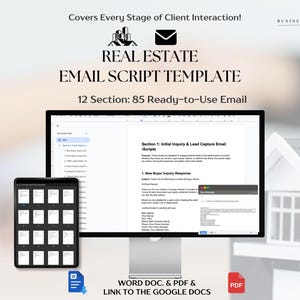 85 Modelos de E-mail Imobiliário para Corretores, Compradores, Vendedores, Listagens, Scripts de Marketing, Documentos Google, PDF, Prontos para Uso para Engajamento do Cliente