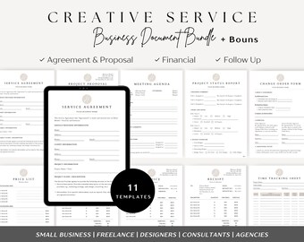 New Client Business Document Template, Service Agreement, Proposal, Invoice, Form, Feedback, Checklist, Freelancers, Agencies, Consultants