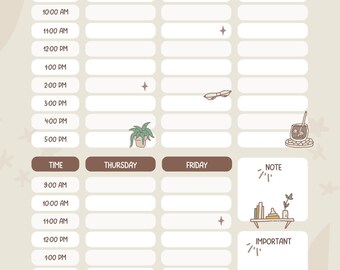 Weekly planner