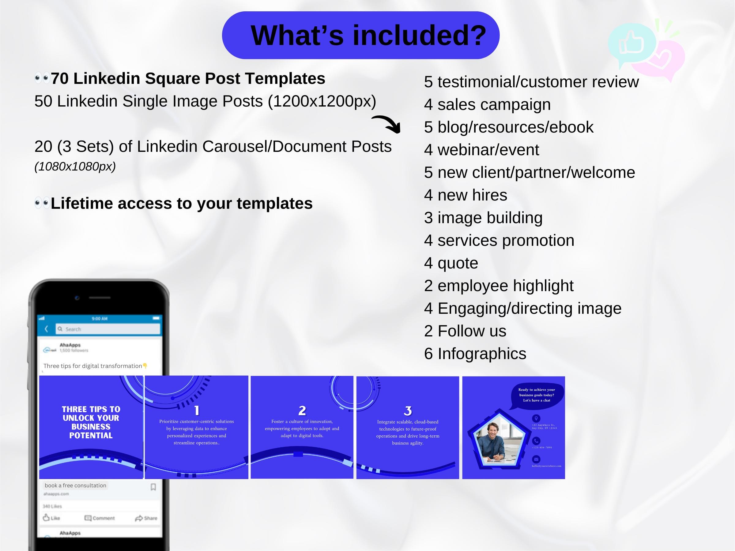 Linkedin Posts, Editable Canva Template, Static Linkedin Designs ...