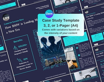 Casestudy technologie SaaS cyberbeveiliging. Leadmagneet voor sociale media. Succesverhaal van de klant. Canva-sjablonen voor e-books voor getuigenissen van klanten.