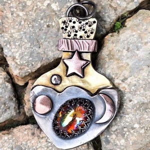 Handmade Magical Potion bottle Pendant