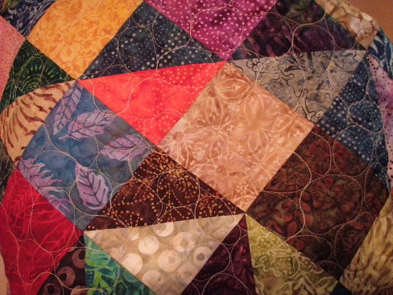 Queen Quilt Handmade Patchwork Batik Masculine Idaho Etsy Queen Quilt Handmade Patchwork Batik Masculine Idaho Etsy