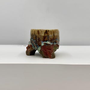 Kurinuki Ceramic Cup – Sculptural Wabi Sabi Stoneware