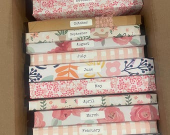 A Year Of Reading Mystery Book Box - 12 Month Blind Date With A Book Subscription, Personalized Reading Gift for Book Lovers
