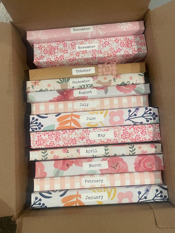 A Year Of Reading Mystery Book Box - 12 Month Blind Date With A Book Subscription, Personalized Reading Gift for Book Lovers