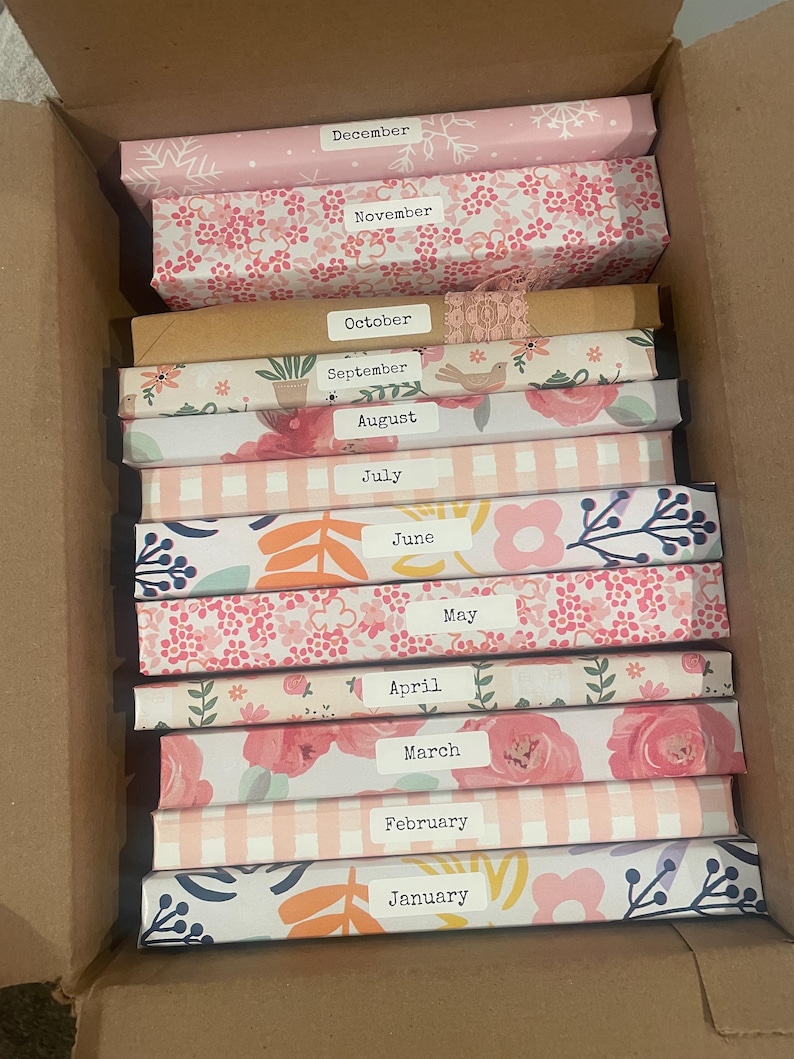 A Year Of Reading Mystery Book Box - 12 Month Blind Date With A Book Subscription, Personalized Reading Gift for Book Lovers image 1