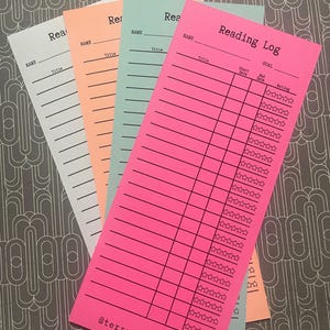 Library Card Reading Log Bookmark – Vintage-Style Book Tracker, Reading List Gift for Readers