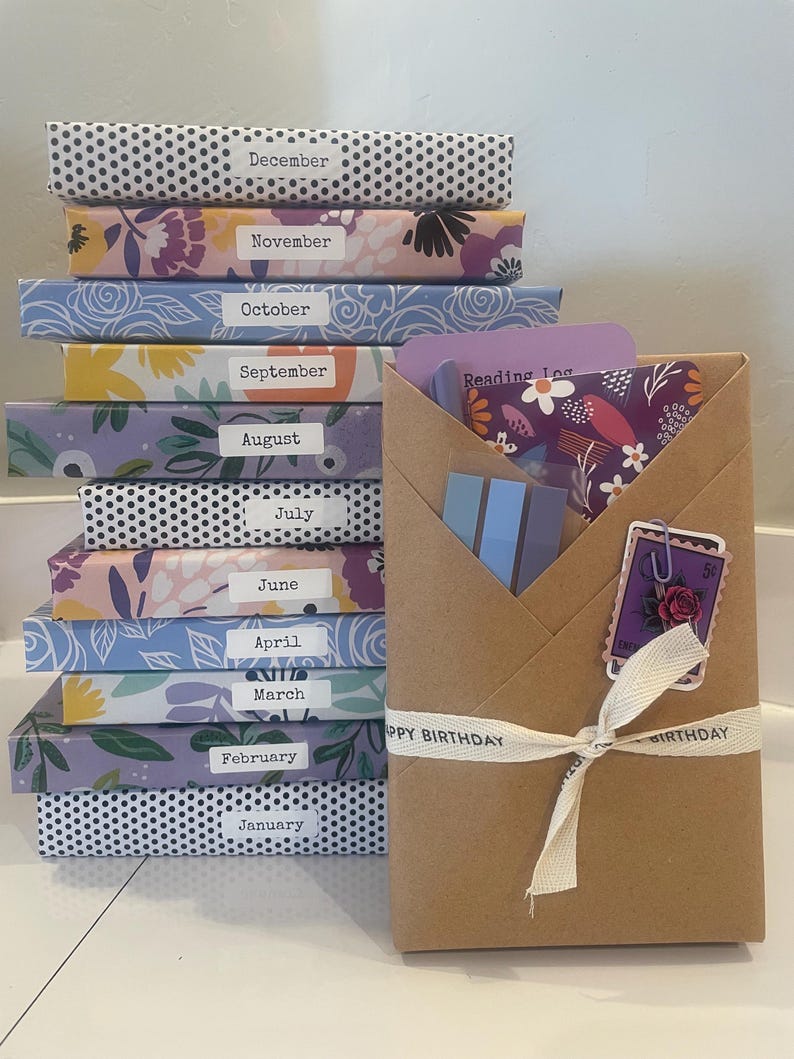 A Year Of Reading Mystery Book Box - 12 Month Blind Date With A Book Subscription, Personalized Reading Gift for Book Lovers image 20