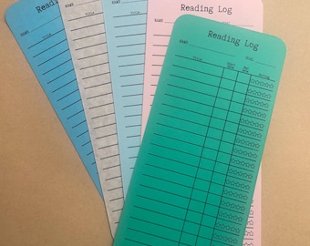 Reading Log Bookmark Tracker, Colorful Book Journal, Reader Gift