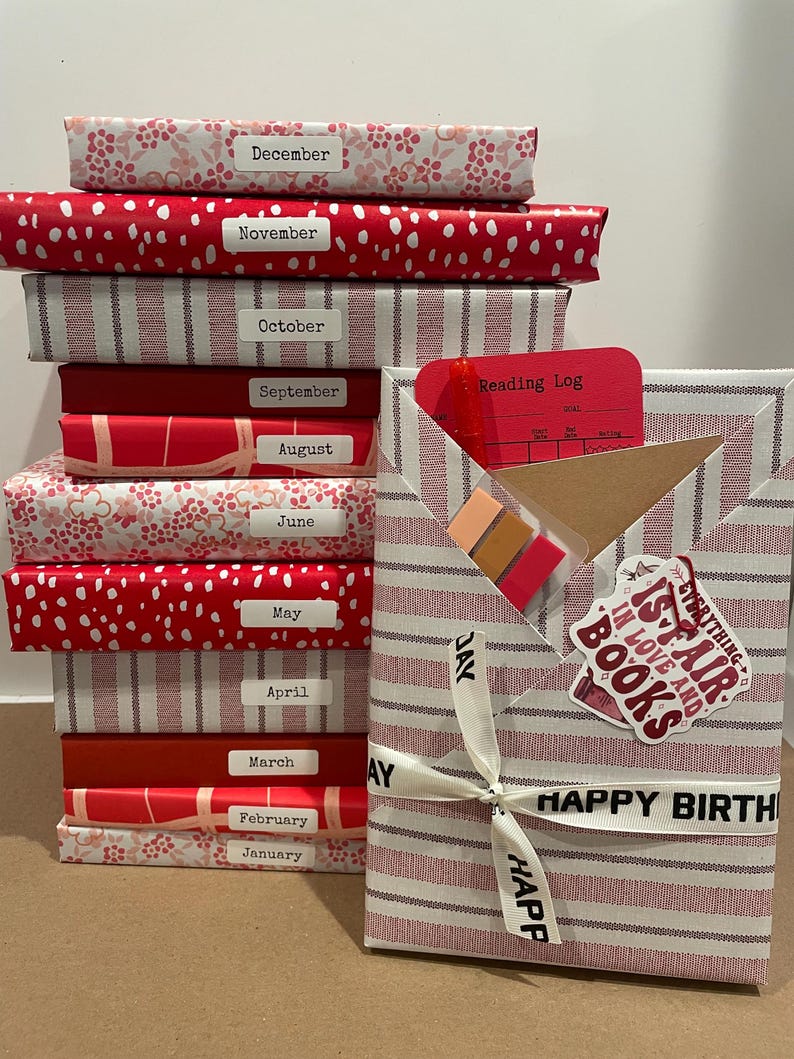 A Year Of Reading Mystery Book Box - 12 Month Blind Date With A Book Subscription, Personalized Reading Gift for Book Lovers image 16
