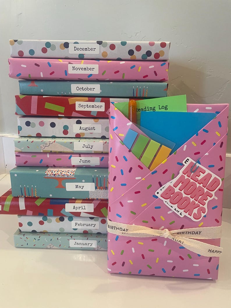 A Year Of Reading Mystery Book Box - 12 Month Blind Date With A Book Subscription, Personalized Reading Gift for Book Lovers image 19