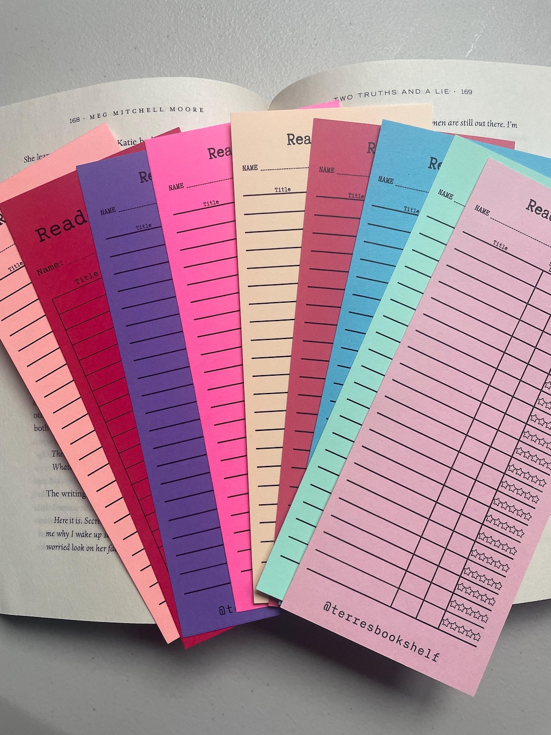 Reading Log Bookmarks • 2025 Reading List • Book Review Bookmarks
