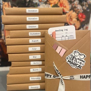 A Year Of Reading Mystery Book Box - 12 Month Blind Date With A Book Subscription, Personalized Reading Gift for Book Lovers image 15