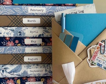 12 month Blind Date With A Book Box - Mystery Book Box, Year Of Reading, Personalized Reading Gift for Book Lovers