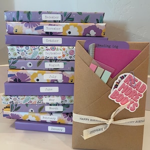 A Year Of Reading Mystery Book Box - 12 Month Blind Date With A Book Subscription, Personalized Reading Gift for Book Lovers image 17