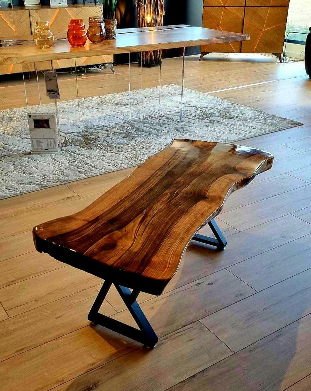 Table Basse Naturelle Organique/Bois Massif De Salon Live Edge Faite Main