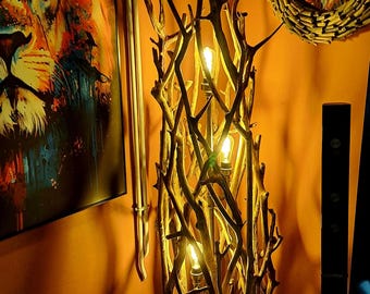 Driftwood Floor Lamp | Industrial & Natural Style | Tree Lamp | Unique Light Fixture