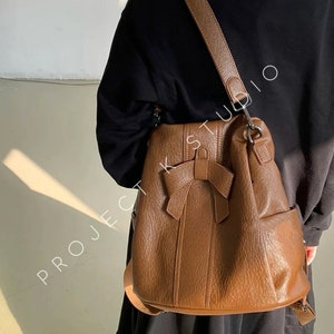 Convertible Vegan Leather Backpack | Shoulder Backpack Purse | Backpack and Shoulder Carry
