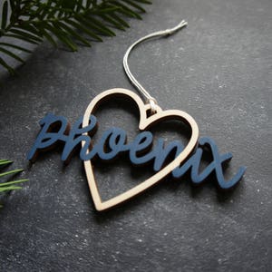 Phoenix Heart Christmas Ornament - Choose your color! | Christmas Ornament | Housewarming Gift | Christmas Gift | Phoenix Heart | Arizona