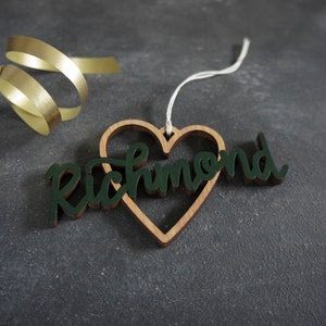 Richmond Heart Christmas Ornament - Choose your color! | Christmas Ornament | Housewarming Gift | Christmas Gift | Richmond Heart | VA